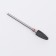 Ceramic milling cutter for “corn manicure”, fine cut, 6 × 15 mm, in a plastic case, black color is black