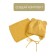 A cap on ties with ears children's Amarobaby Pure Love Bear, with a lining, size 38-40 cm, yellow color