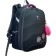School backpack 38 x 30 x 16 cm, ergonomic back, stavia "paws", gray