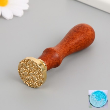 Printing for waxing with a wooden handle "Total branches" 9x2.5x2.5 cm