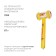Inflatable toy "hammer hammer", 80 x 35 cm, luminous