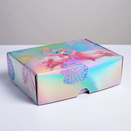Gift folding box, packaging, “tropics”, 30.5 x 22 x 9.5 cm-3