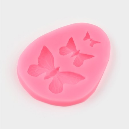 Mold "Butterflies", silicone, 7.5 × 6 × 1 cm, color mix-1