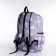 School backpack from textiles on lightning, 3 pockets, pencil case, lilac color