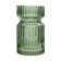 Decorative vase of embossed glass, 120 × 120 × 190 mm, green color