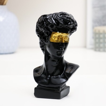 Kashpo - organizer "Bust David" black with gold, 9x17x8.5cm-1