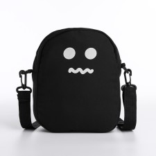 Youth bag with zipper, black color