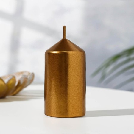 Set of candles "Column", 4 pieces, coffee-gold 7x3.8cm
