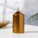 Set of candles "Column", 4 pieces, coffee-gold 7x3.8cm