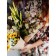 Artificial flower "Bird Highland", height 55 cm, light yellow color