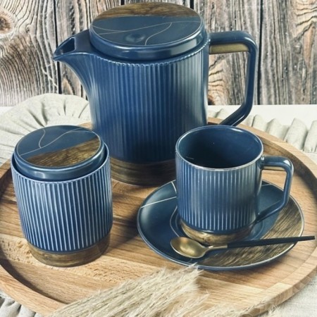 Tea Service Lenardi Wood, 250 ml, 16 items
