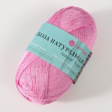 Yarn "natural viscose" 100% viscose 400m/100g (20 pink)-1