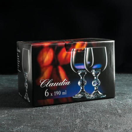 A set of glasses for the wine Bohemia Crystal "Claudia", 190 ml, 6 pcs-1