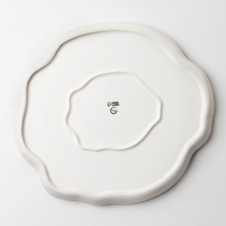 Ceramic plate "White Marble", 27 cm, white color-6