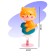 Animal figure "Jumping animals", mix