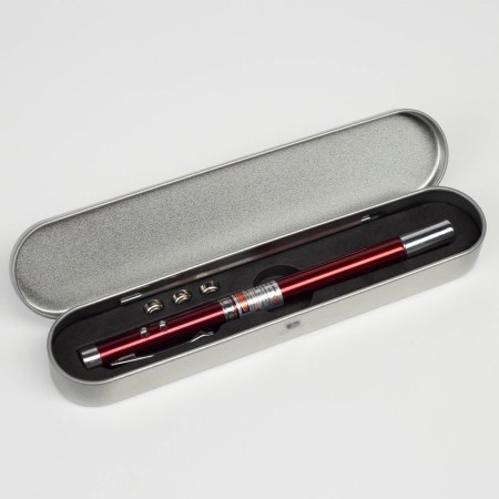 Laser pointer, sliding, 3 in 1: 670 nm, 3 LR44, red beam, 15 x 1 cm-5