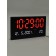 Electronic wall clock, thermometer calendar, 47.5 x 25.3 cm, red numbers 10.8 x 5.3 cm 10766