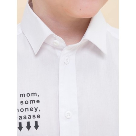 Surchachka upper for boys, height 128 cm, white color-3