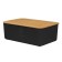 Khlebnitsa Oursson, 29.6 × 19.6 × 11 cm, with a cutting board, black