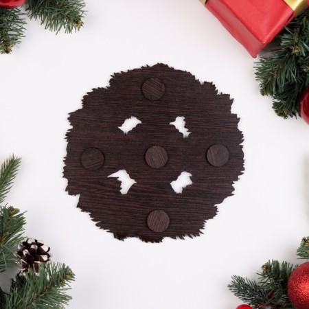 Set "Golden Horseshoe", a stand for hot and 2 cup holder, D-20.5 cm-2