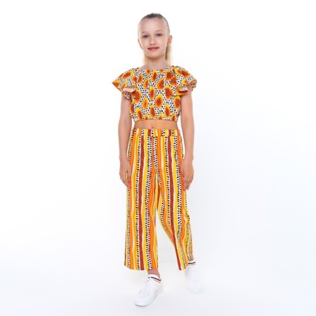 Kit for girls, white/orange color, height 116 cm-1