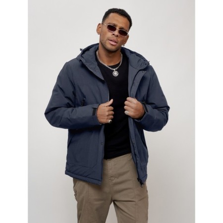 Sports male jacket, size 54, dark blue color-8