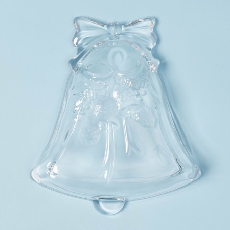 The dish "New Year's miracle. Bell ", 17.3 × 14.7 × 3.3 cm, glass, transparent-4
