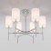 Classical chandelier with lampshades Brielle, 40W, E14, 69x69x53.5 cm