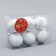 Set of balls plastic D -5 cm, 6 pcs "Midas - Orbit" silver