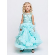 Dress for girls, height 104 cm, mint color