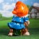 Figure Kashpo "The Gnome Cheerful" 40x31x20 cm, mix