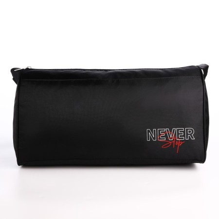 Sports bag "Never Stop", 40x21x19 cm, lightning department, black color-2