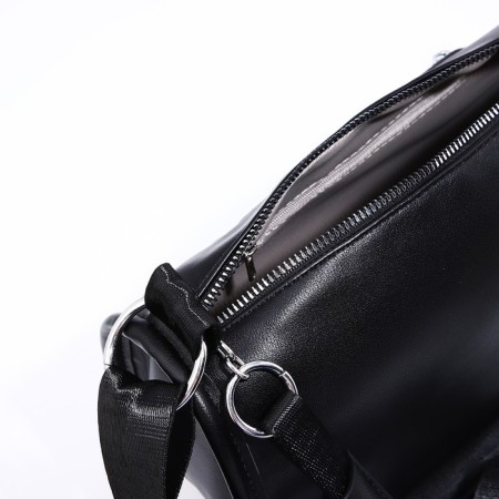 Bag Cross-Bodi with a zipper, black color-4