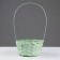 Wicker basket 19x9/32 cm, light green, bamboo