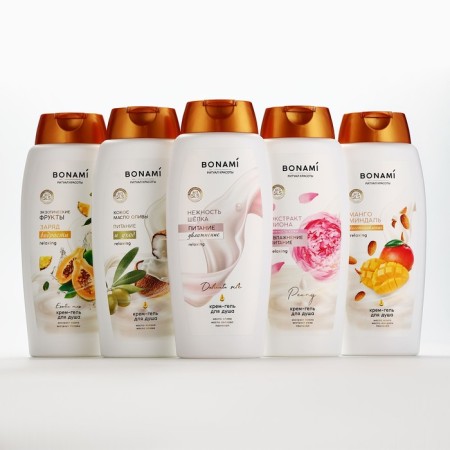 Shower gel, moisturizing and nutrition, 750 ml, peony and rose aroma, bonami-8