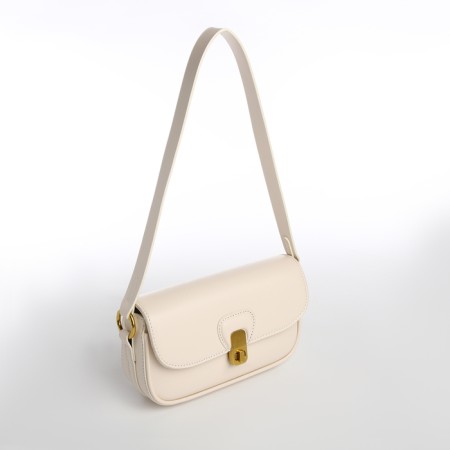 Female bag Textura, small size, milk color-3