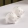 Set for spices of the “Hedgehog in gold”, 2 items: Solonka 60 ml, pistor 60 ml, white color