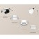 A set of built -in rotary lamp with acrylic Ambrella Light, Techno, XM8101522, white sand color