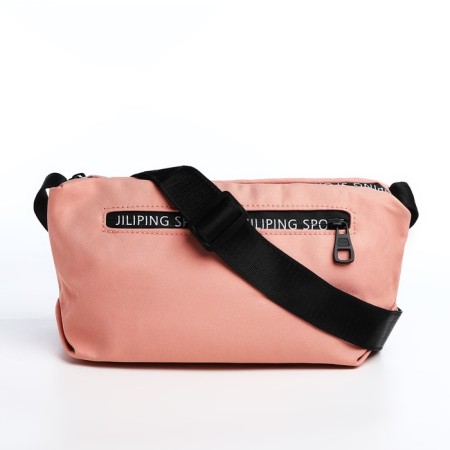 Youth bag with a zipper, pink color-5