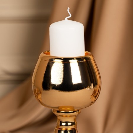 Summary metal per 1 candle "Hyacinth" Color Gold 8 x 8 x 21 cm-10