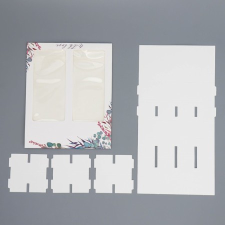 Box for 8 sweets and chocolate with cells, confectionery packaging, With Love 18 x 18 x 4 cm-5