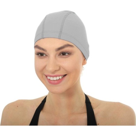 Bradex swimming cap, textile covered with PU, gray-5