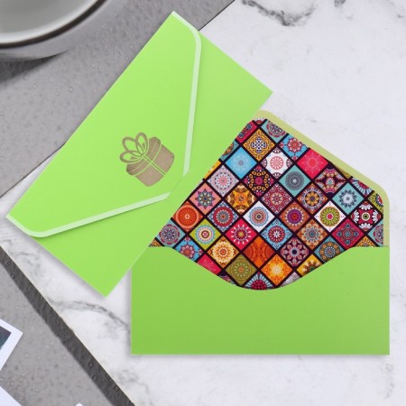 Money envelope "Congratulatory" Green, Gift, 19x9 cm