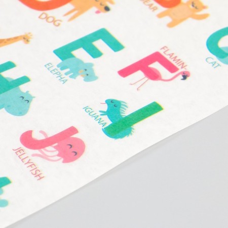 Stick Paper "Interesting alphabet" set of 6 sheets 18.6x10 cm-4