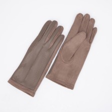 Gloves are female, dimensionless, without insulation, beige color