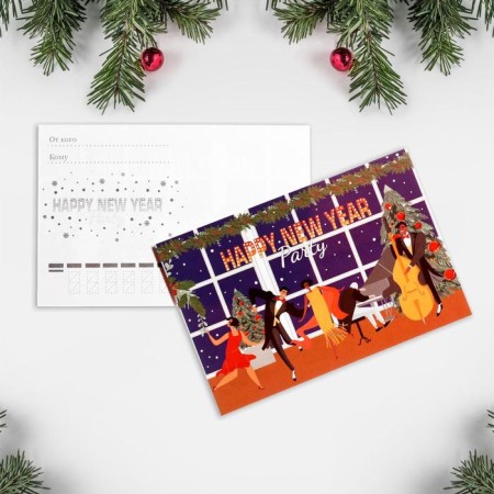 Postal card "New Year's Eve", 10 x 15 cm, New Year