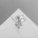 Brooch "Thumbelina", Rainbow color in silver