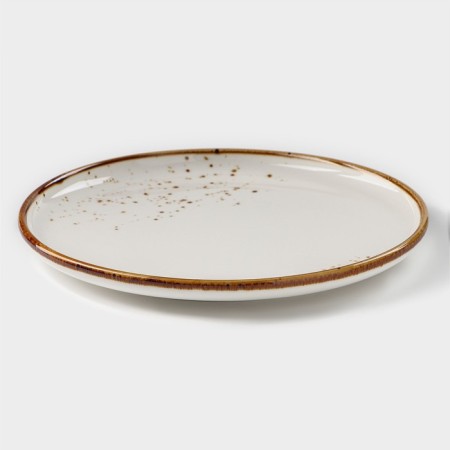 Porcelain dining plate Magistro "Cerera", d = 20.3 cm, white color-1