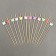 Wooden skewers "Butterflies", 12 cm, set 12 pcs.