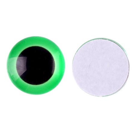 Elose -based eyes, set of 10 pcs., Size 1 pc. - 14 mm, green color